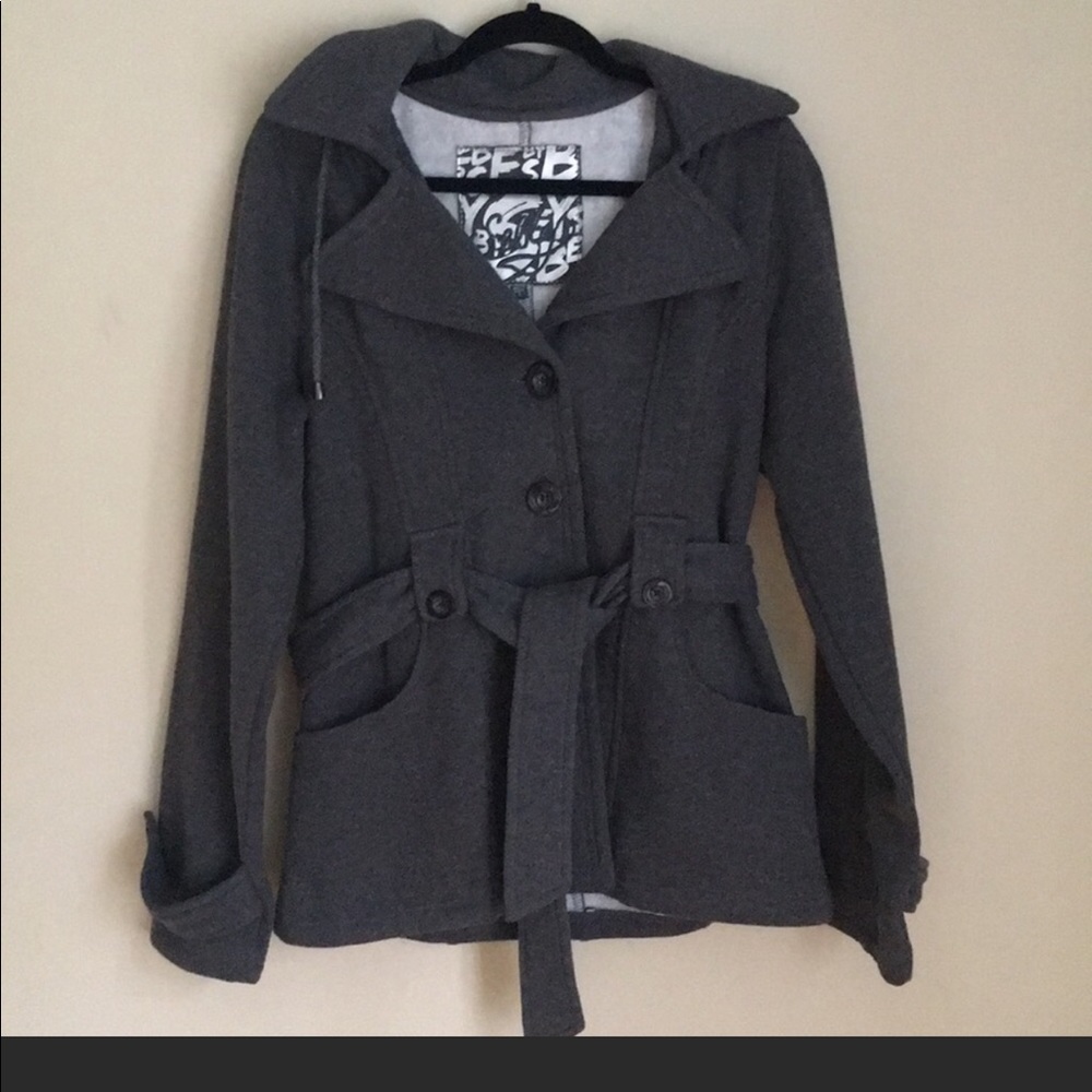 Sebby Peacoat, gray, size large